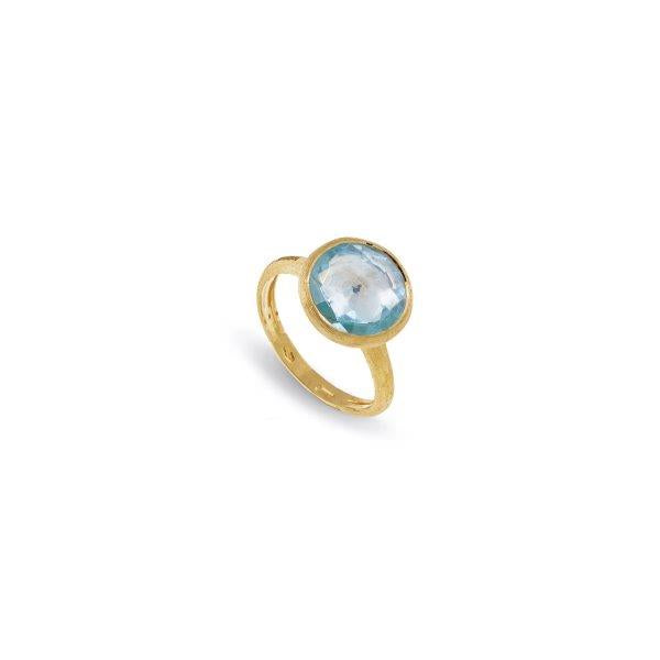 18K YELLOW GOLD AND BLUE TOPAZ RING FROM THE JAIPUR COLLECTION