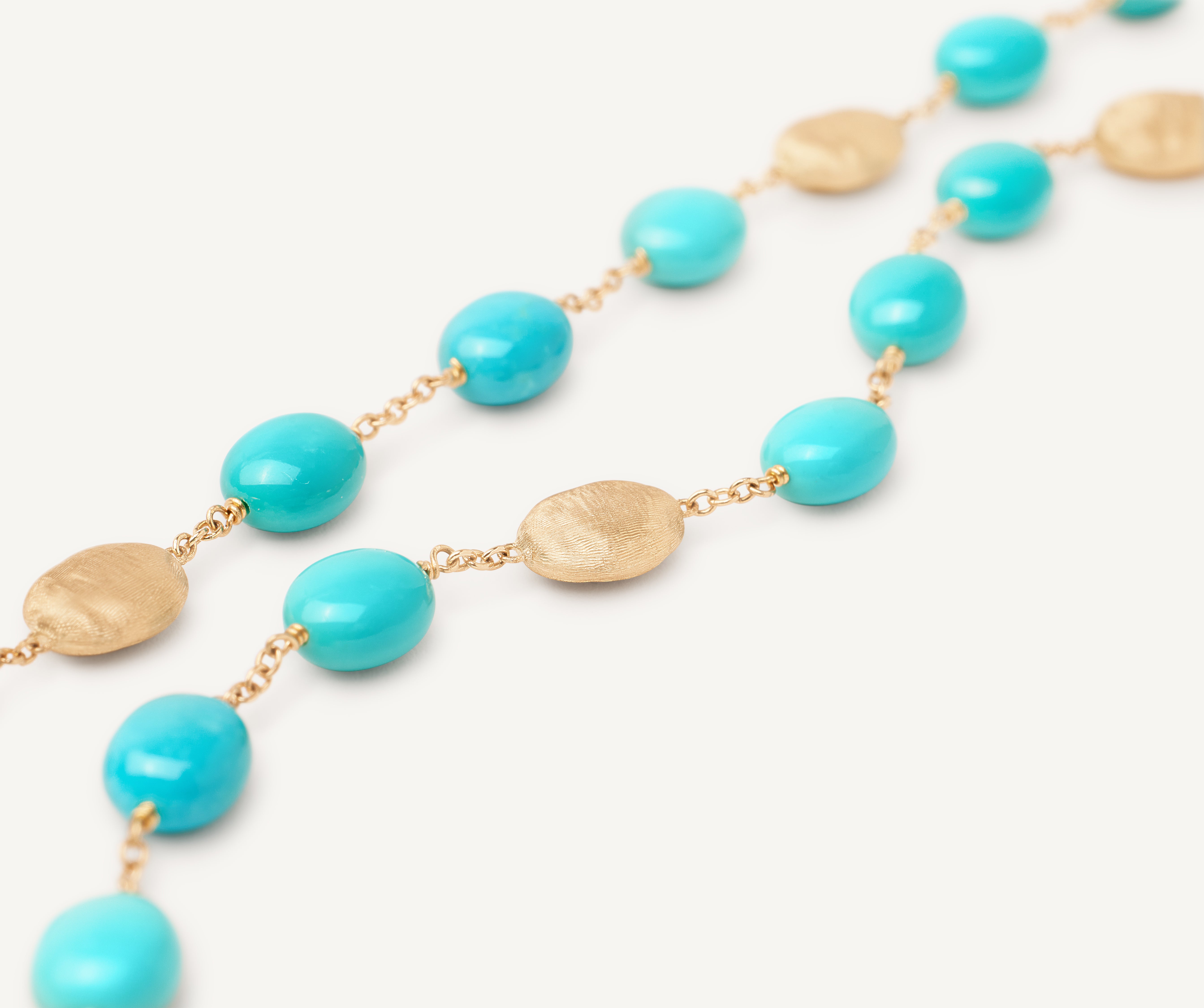 18K YELLOW GOLD TURQUISE NECKLACE FROM THE SIVIGLIA COLOR COLLECTION