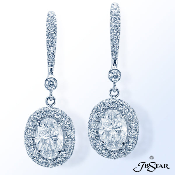 JB STAR BEAUTIFUL OVAL DIAMONDS EMBRACED WITH INDIVIDUALLY SELECTED MICROPAVE DIAMONDS.CENTER: 1.5