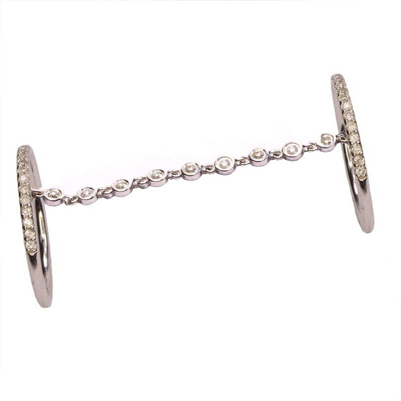 Meira T 14k Diamond Bezel Chain Ring
