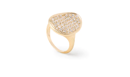 Lunaria Collection 18K Yellow Gold and Diamond Pavé Cocktail Ring