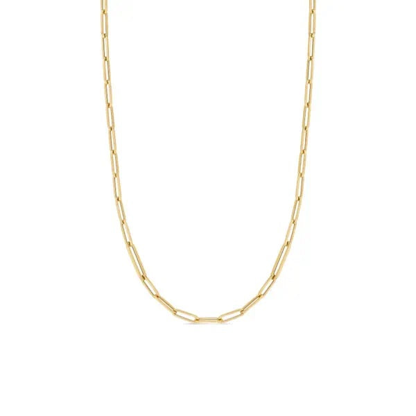 ROBERTO COIN 18K YELLOW GOLD 34 INCH PAPERCLIP CHAIN
