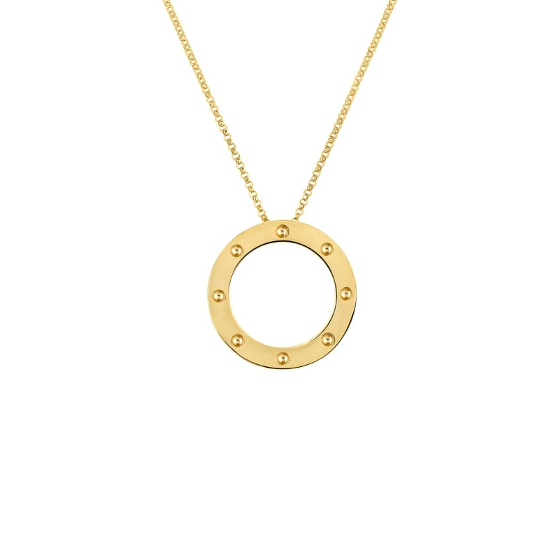 ROBERTO COIN 18KT GOLD CIRCLE PENDANT FROM THE POIS MOI