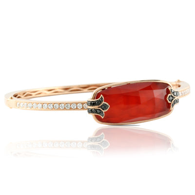 Doves Red Agate Bangle