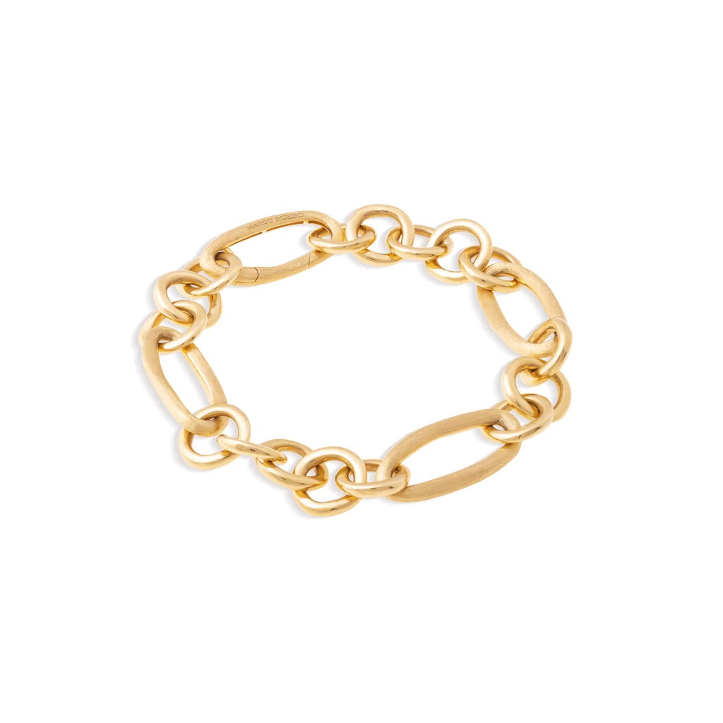 18K YELLOW GOLD MIXED LINK BRACELET FROM THE JAIPUR GOLD GOLLECTION
