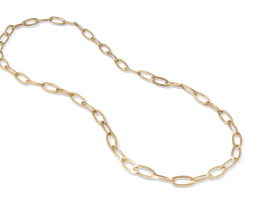 Jaipur Link Collection 18K Yellow Gold Oval Link Long Convertible Necklace