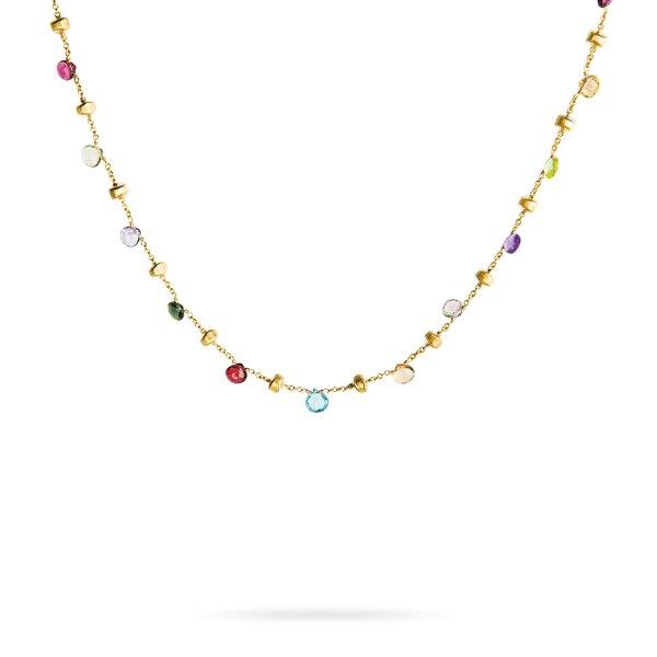 18K YELLOW GOLD AND GEMSTONE NECKLACE FROM THE PARADISE COLLECTION