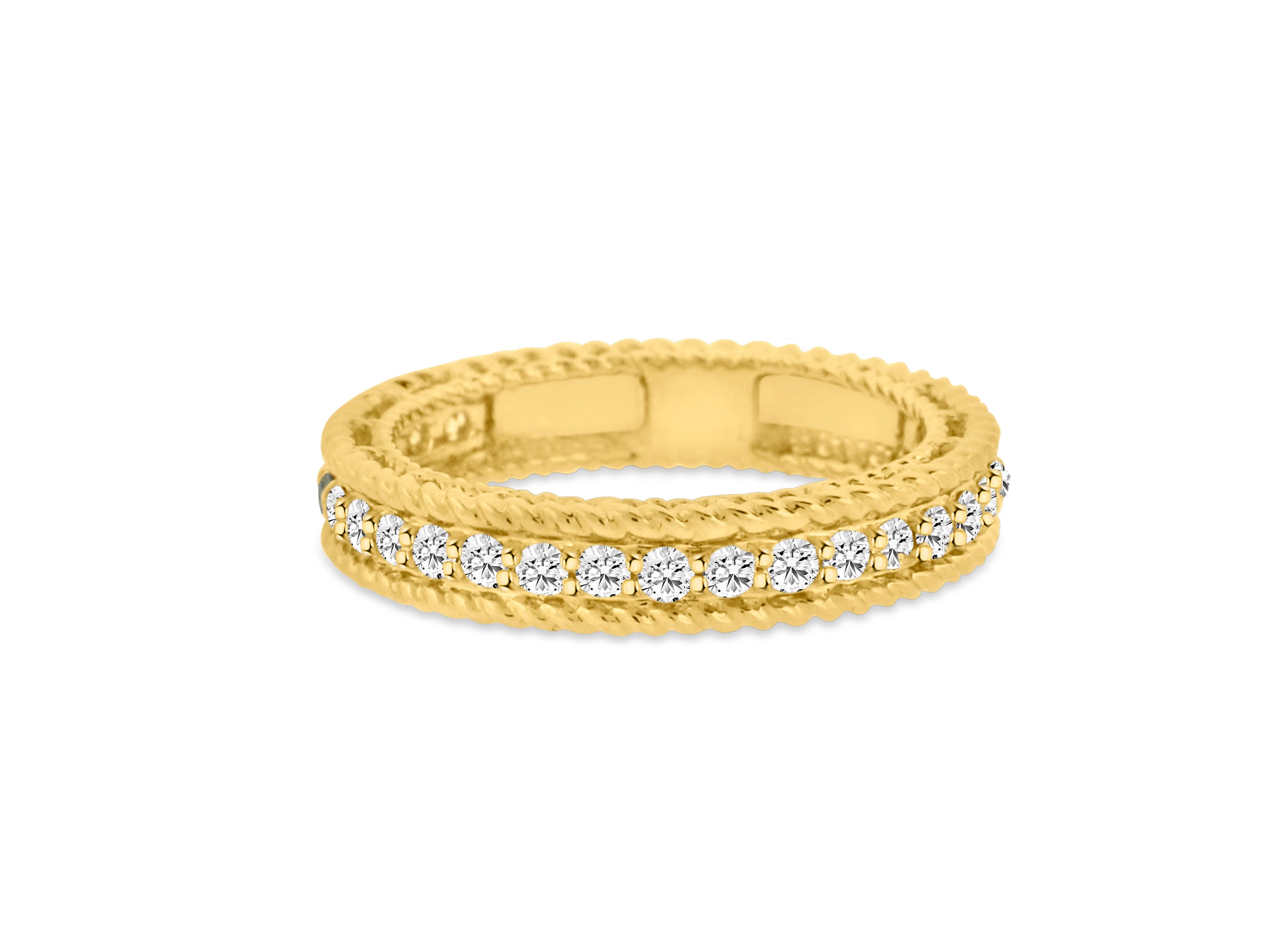 MULLOYS PRIVE'14K YELLOW GOLD  .55CT SI1-2 CLARITY AND G-H COLOR PRIVE' BAND