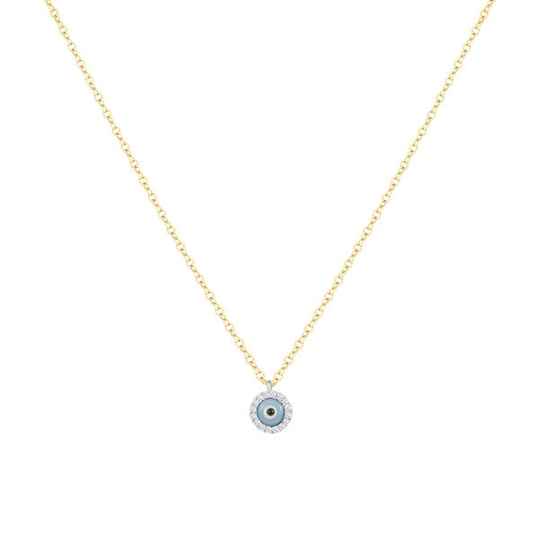 Meira T 14k Mini Evil Eye Necklace in Yellow Gold