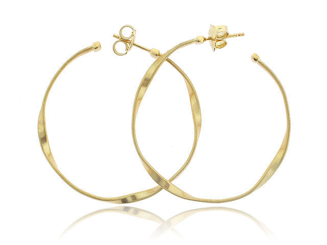 MARCO BICEGO 18K YELLOW GOLD LARGE HOOP EARRINGS FROM THE MARRAKECH COLLECTION