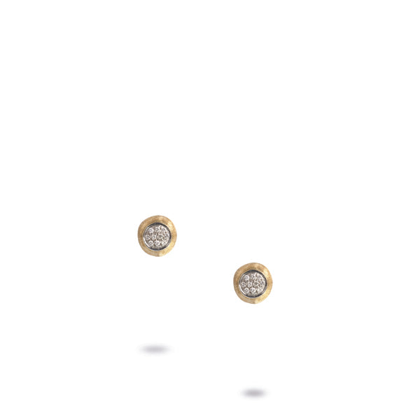 18K YELLOW AND WHITE GOLD DIAMOND STUD EARRINGS FROM THE DELICATI COLLECTION