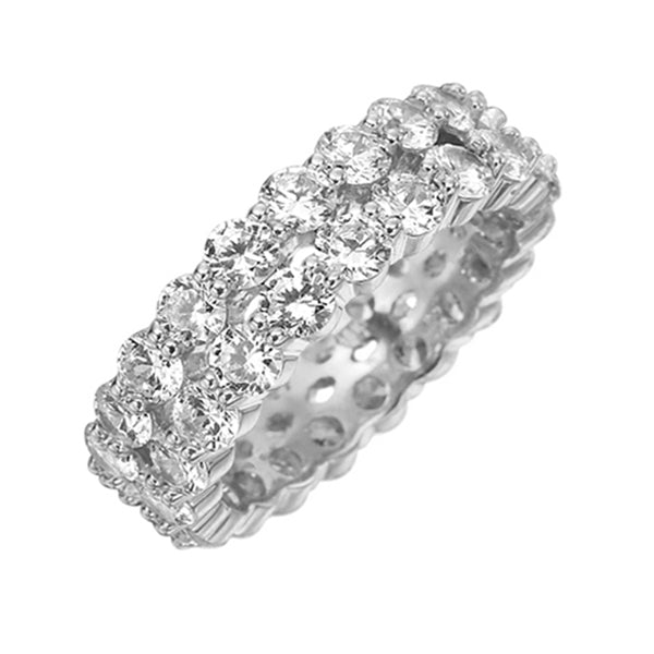 MEMOIRE 18K WHITE GOLD 3.93CT DIAMOND ETERNITY BAND FROM THE PARAGON COLLECTION