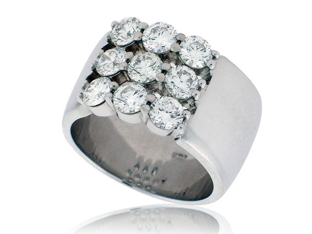 MEMOIRE 18K WHITE GOLD 1.80CT DIAMOND WEDDING RING FROM THE PARAGON COLLECTION