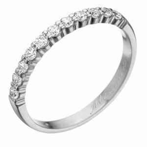 MEMOIRE 18K WHITE GOLD 0.33CT DIAMOND WEDDING RING