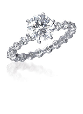 MEMOIRE PLATINUM 0.85CT DIAMOND SEMI MOUNTING (CENTER STONE SOLD SEPARATELY) FROM THE PURITY COLLECTION