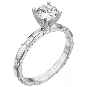 MEMOIRE 18K WHITE GOLD 0.31CT SI/G-H DIAMOND SEMI MOUNTING (CENTER STONE SOLD SEPARATELY) FROM THE TOUJOURS COLLECTION