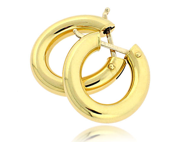 18K YELLOW GOLD PERFECT OVAL HOOP EARRINGS FROM THE GOLD COLLECTION