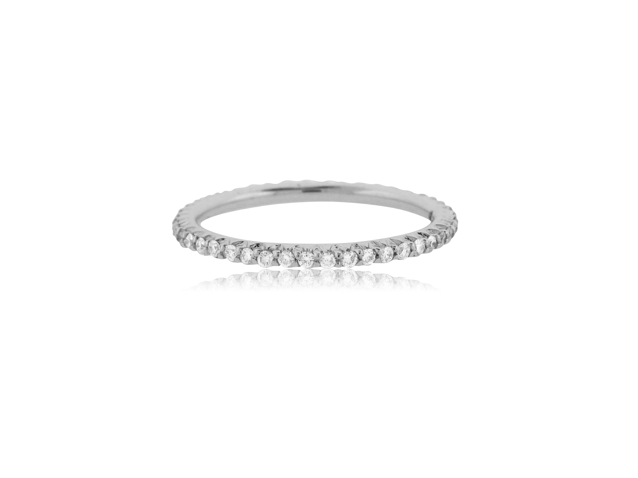 ROBERTO COIN 18K WHITE GOLD 0.37CT SI/G DIAMOND BAND FROM THE DIAMOND COLLECTION