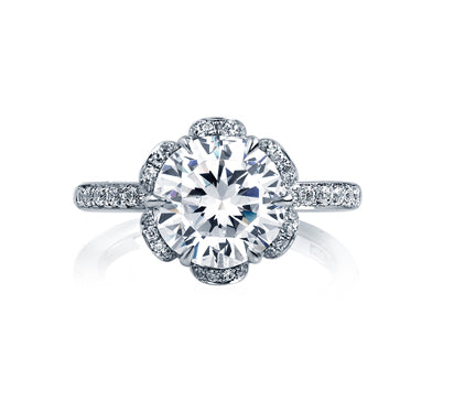 A.JAFFE SEASONS OF LOVE STATEMENT DIAMOND PETAL ENGAGEMENT RING 0.38            (not including cent