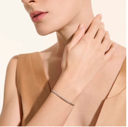 JH ESSENTIAL PAVÉ BRACELET, STERLING SILVER, DIAMONDS, 2.5MM
