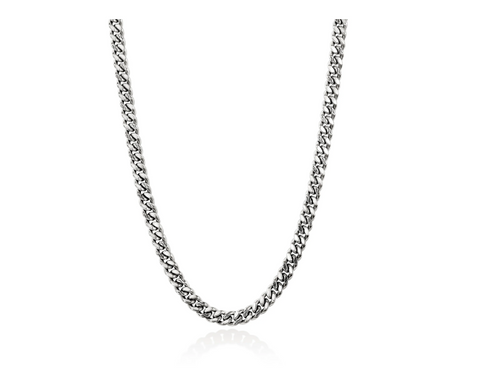 STERLING SILVER 7MM CURB CHAIN 22 INCHES