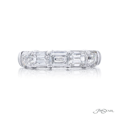 FIVE STONE EMERALD CUT DIAMOND BAND