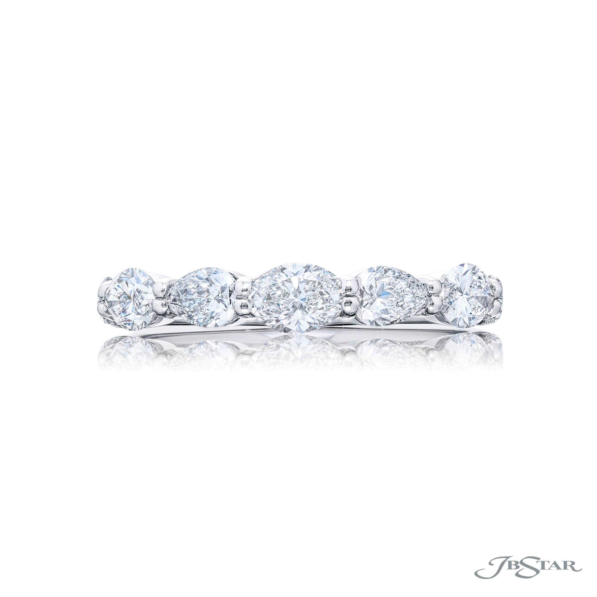 PLATINUM PEAR AND MARQUISE CUT DIAMOND BAND