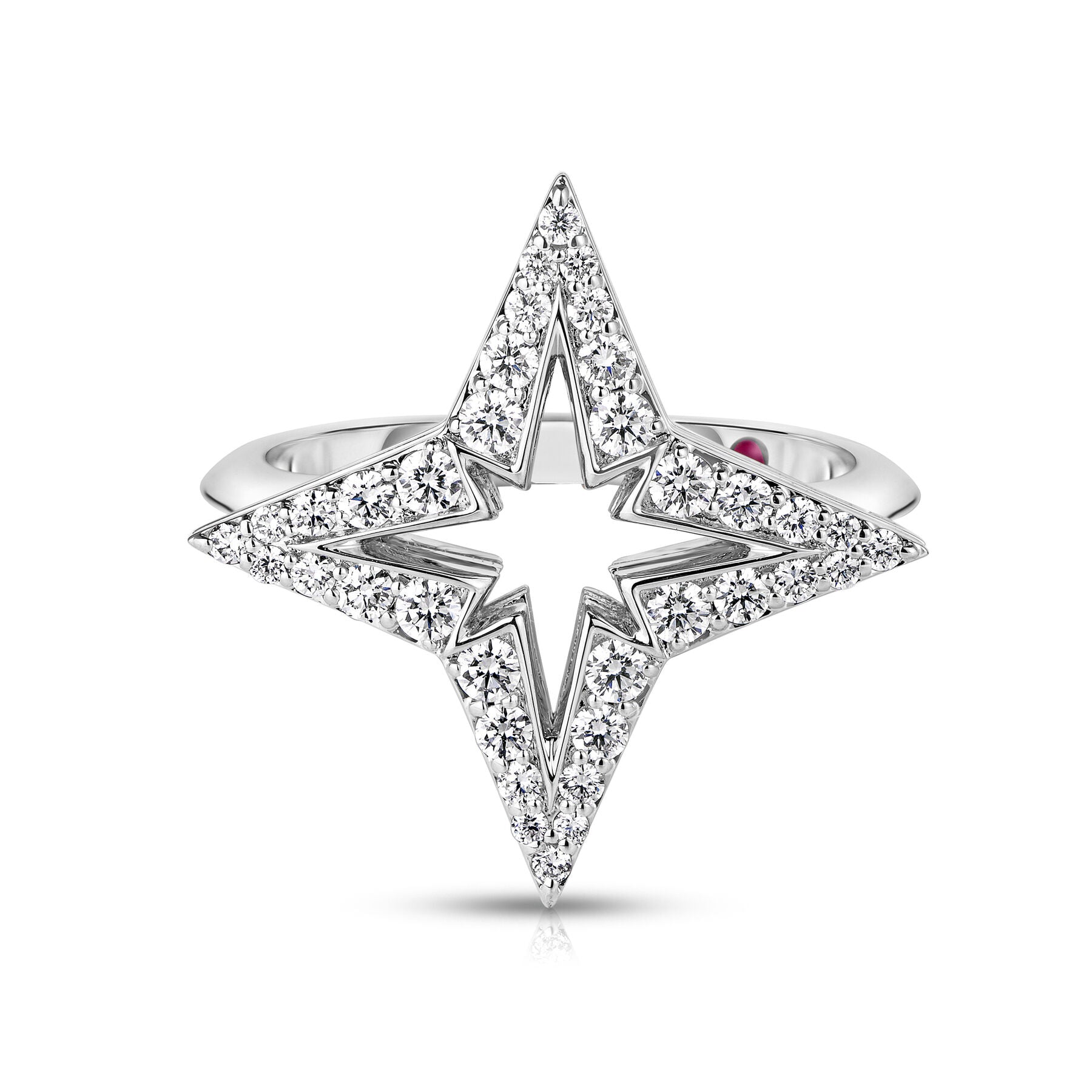 18K WHITE GOLD AND DIAMOND STARDUST RING