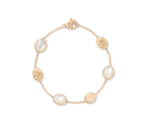 18K YELLOW GOLD MOTHER OF PEARL & GOLD BRACELET FROM THE SIVIGLIA COLLECTION