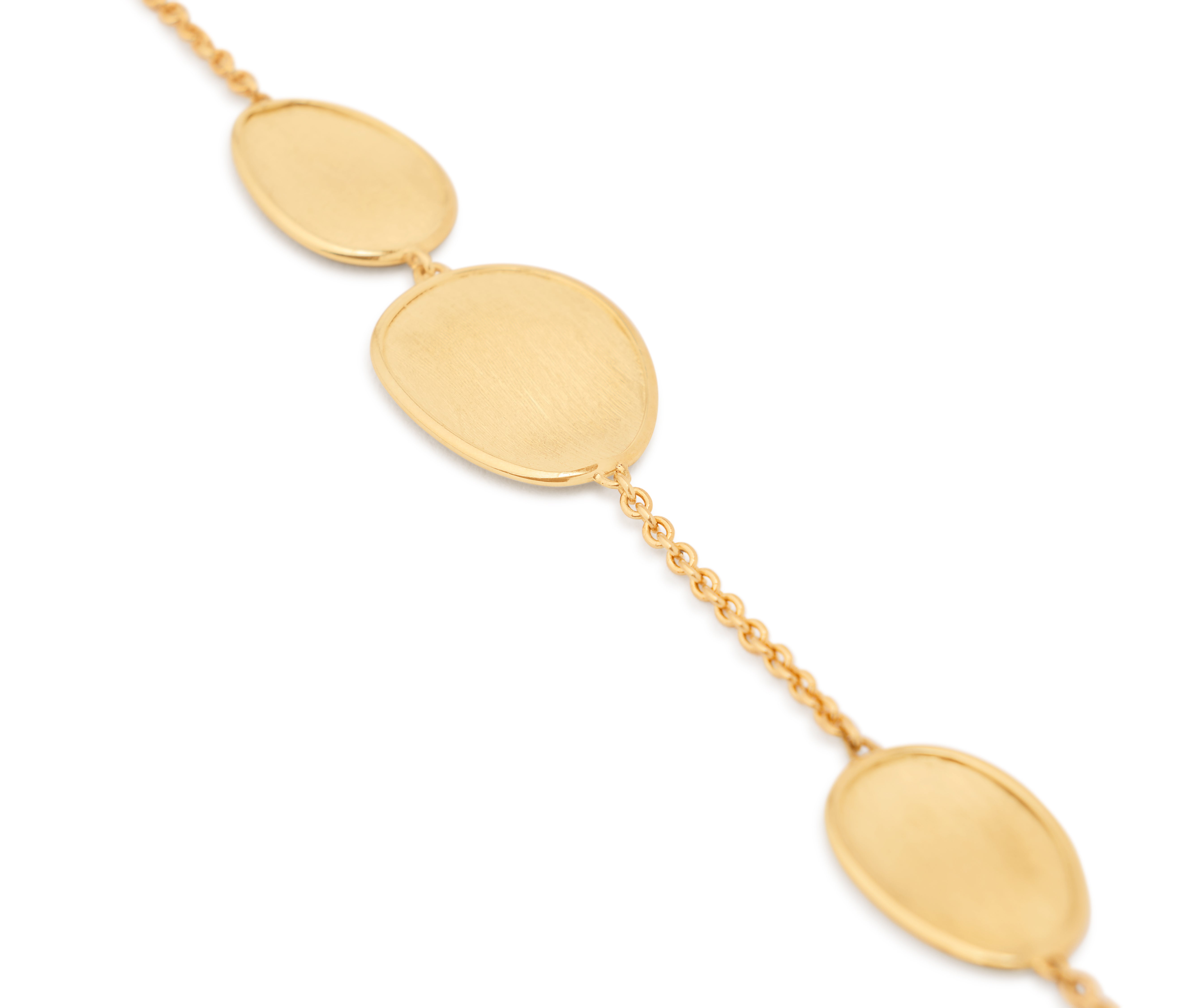 18K YELLOW GOLD 4 PETAL STATION BRACELET