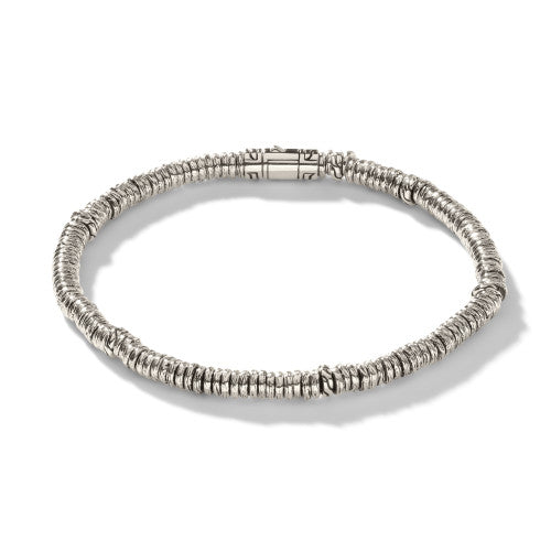 HEISHI BRACELET, STERLING SILVER, 4MM