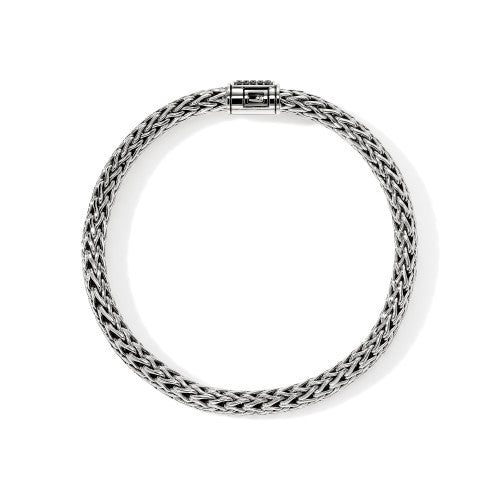 STERLING SILVER 6.5MM BLACK SAPPHIRE ICON BRACELET