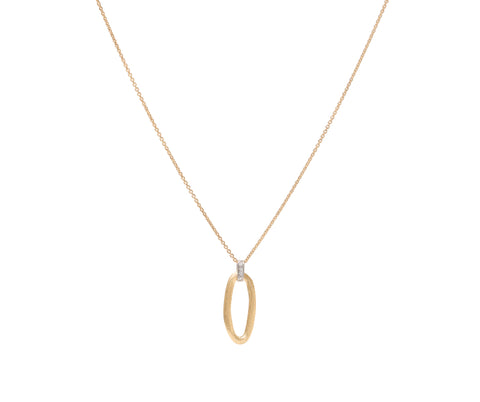 18K YELLOW GOLD PENDANT NECKLACE WITH DIAMOND ACCENT FROM THE JAIPUR COLLECTION