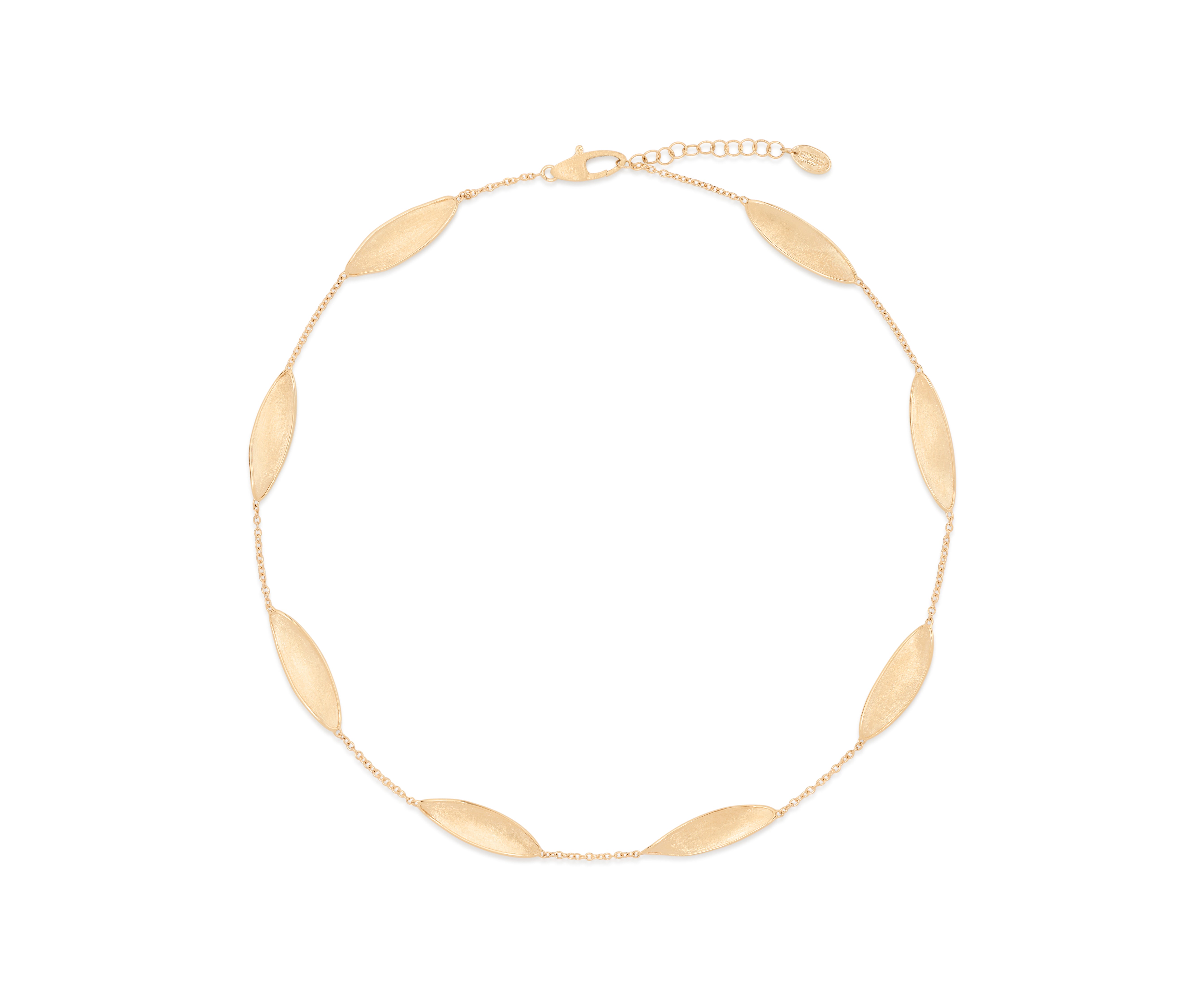 18K YELLOW GOLD STATION SHORT NECKLACE
