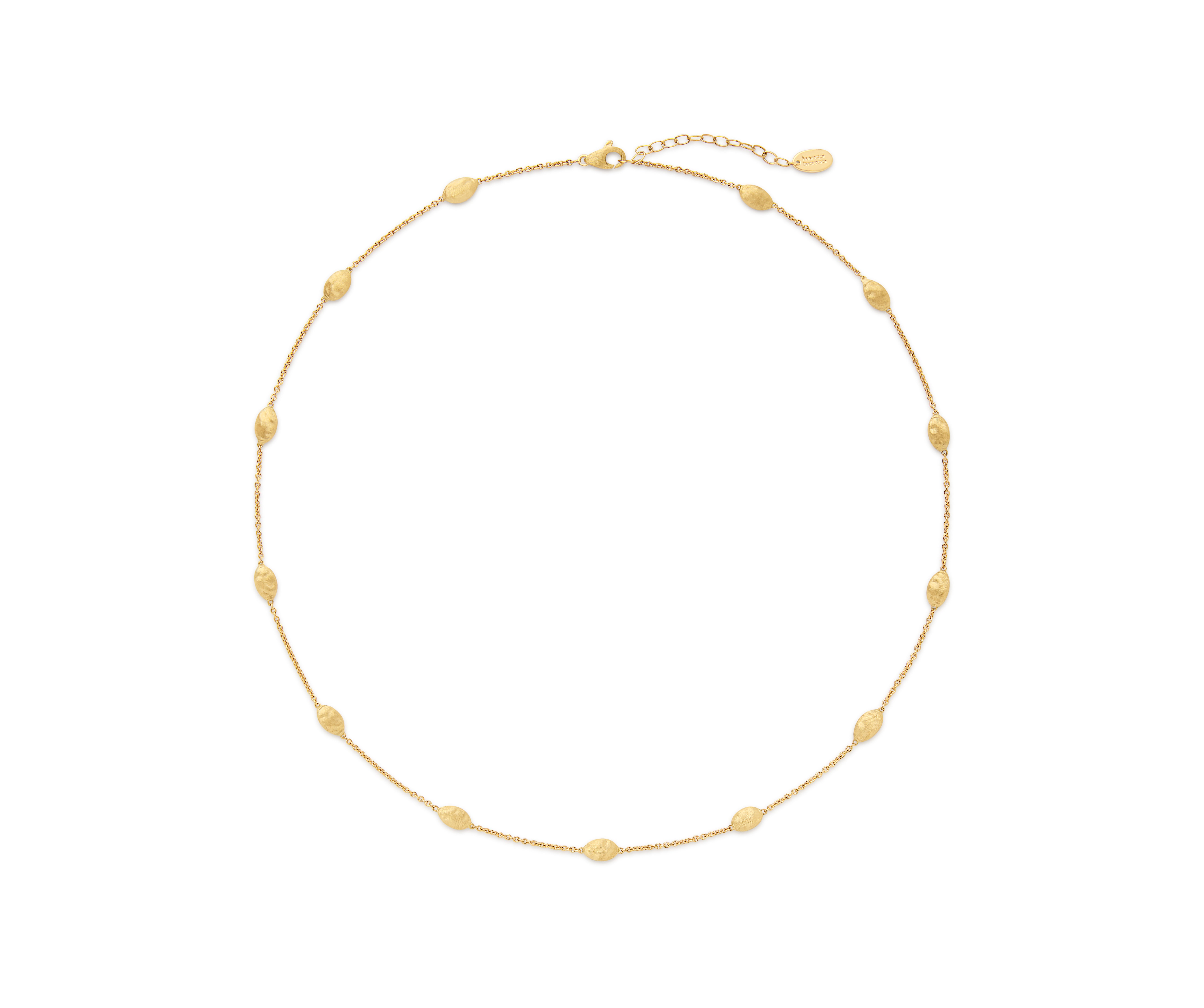 18K YELLOW GOLD SHORT NECKLACE WITH SMALL BEAN