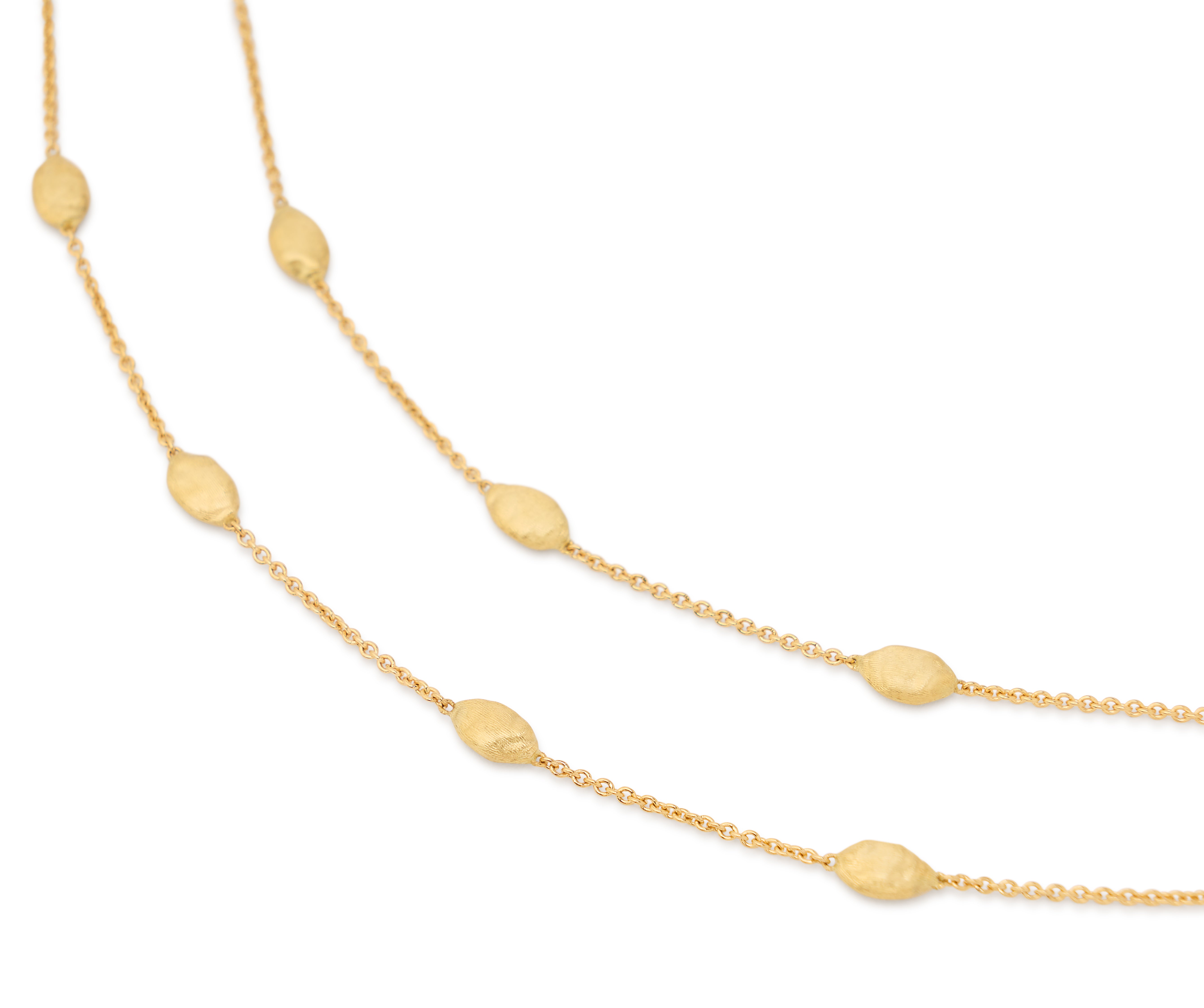 18K YELLOW GOLD SHORT NECKLACE WITH SMALL BEAN