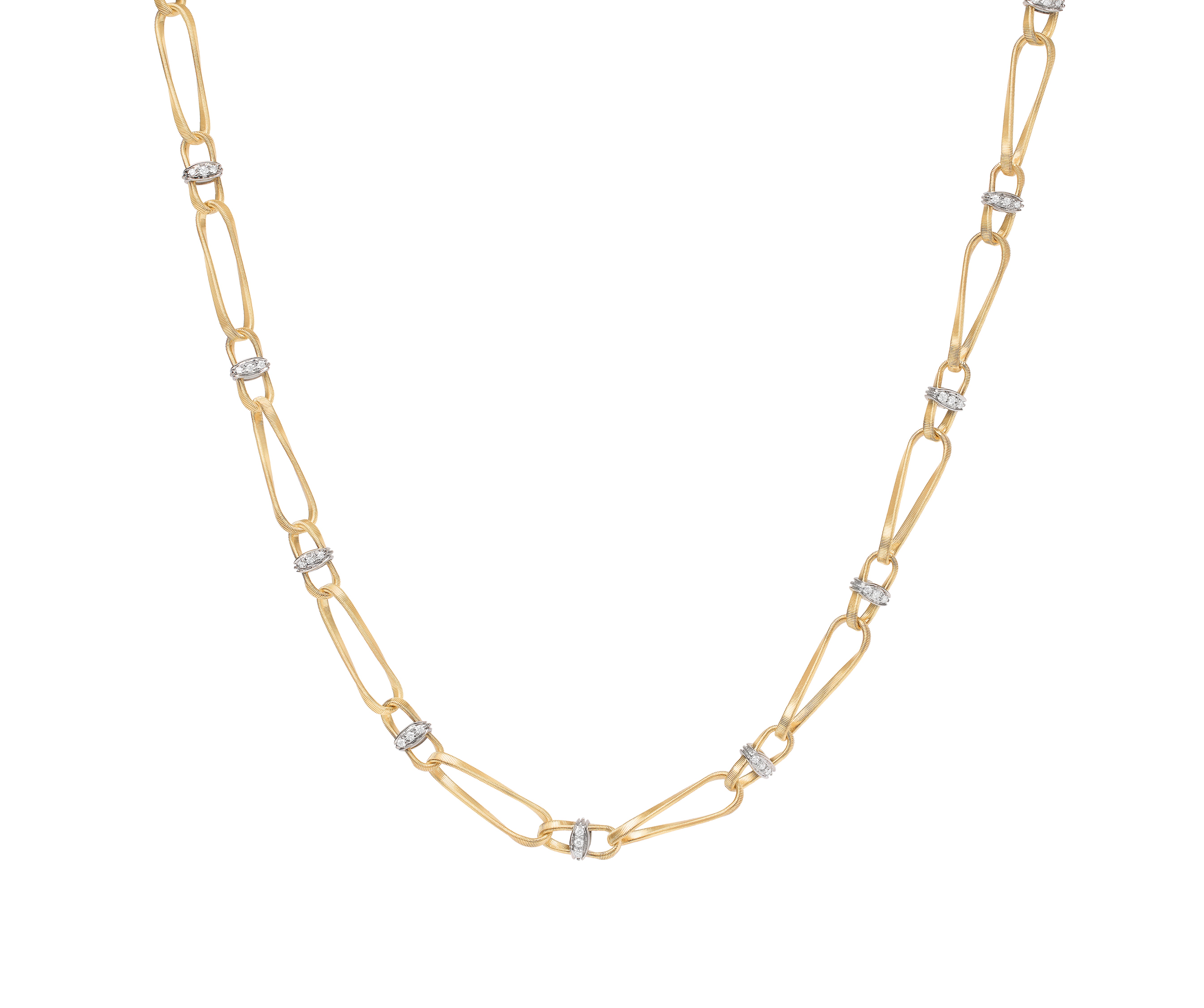 18K YELLOW GOLD .75CT DIAMOND NECKLACE FROM THE MARRAKECH ONDE COLLECTION
