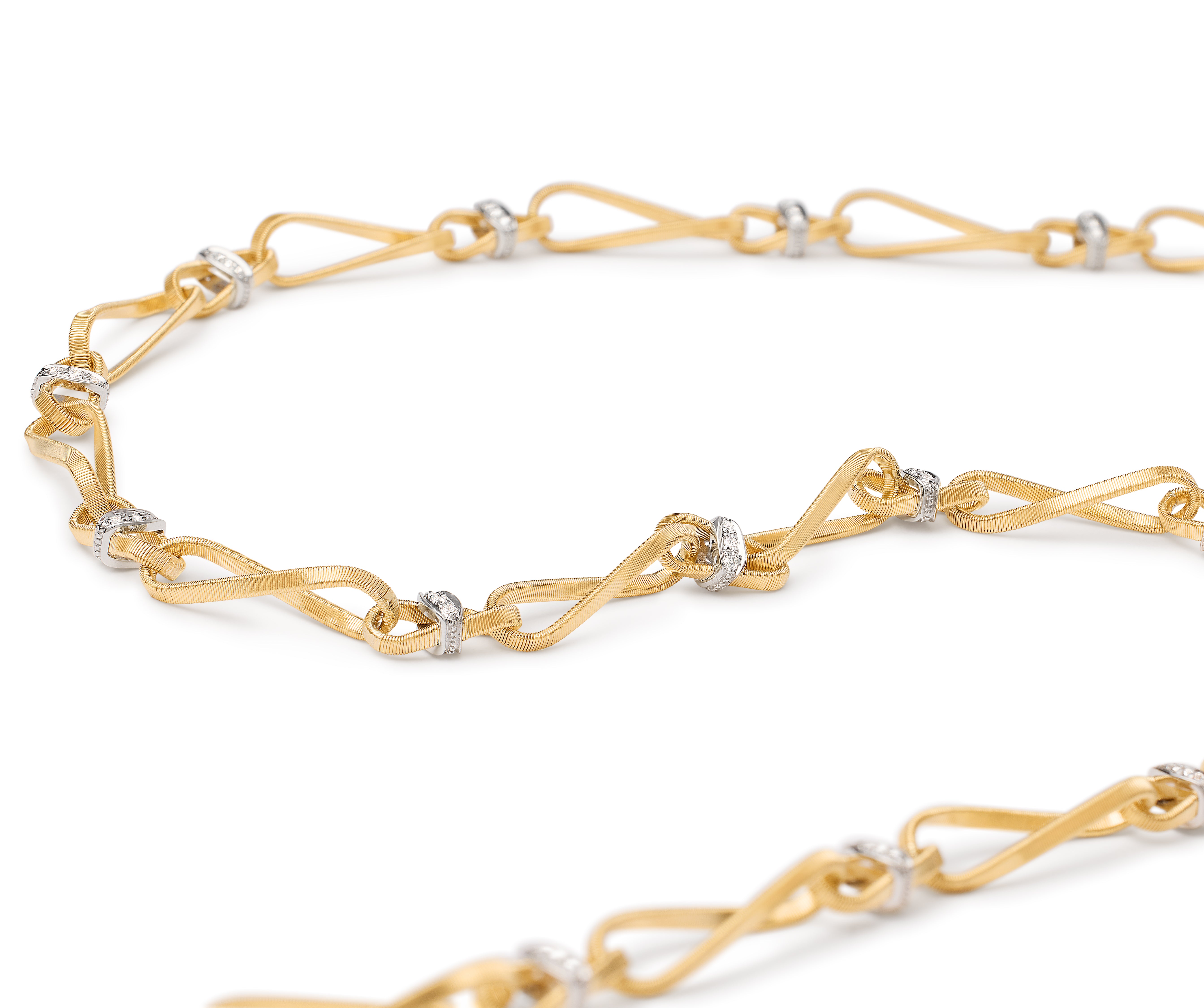18K YELLOW GOLD .75CT DIAMOND NECKLACE FROM THE MARRAKECH ONDE COLLECTION