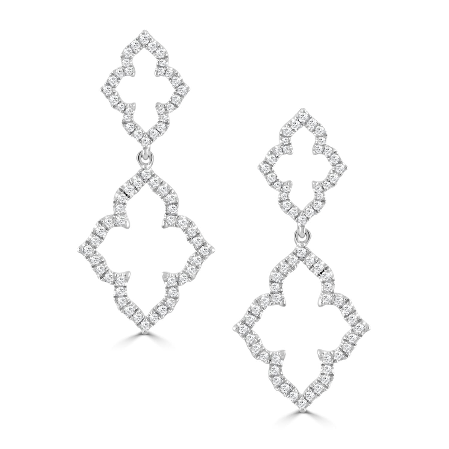 18K YELLOW GOLD DIAMOND EARRING (WHITE GOLD VERSION PICTURED)