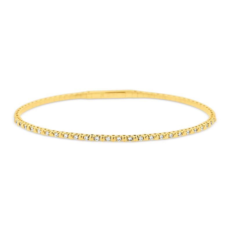 14K YELLOW GOLD DIAMOND FLEX BRACELET