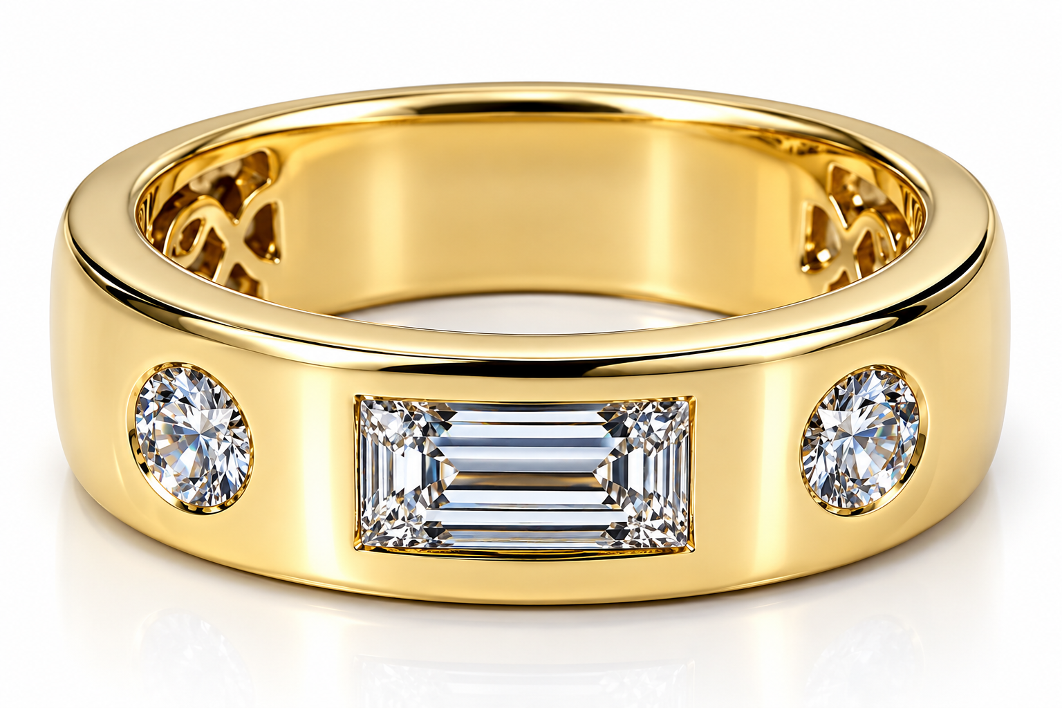 14K YELLOW GOLD .42CT DIAMOND BAND