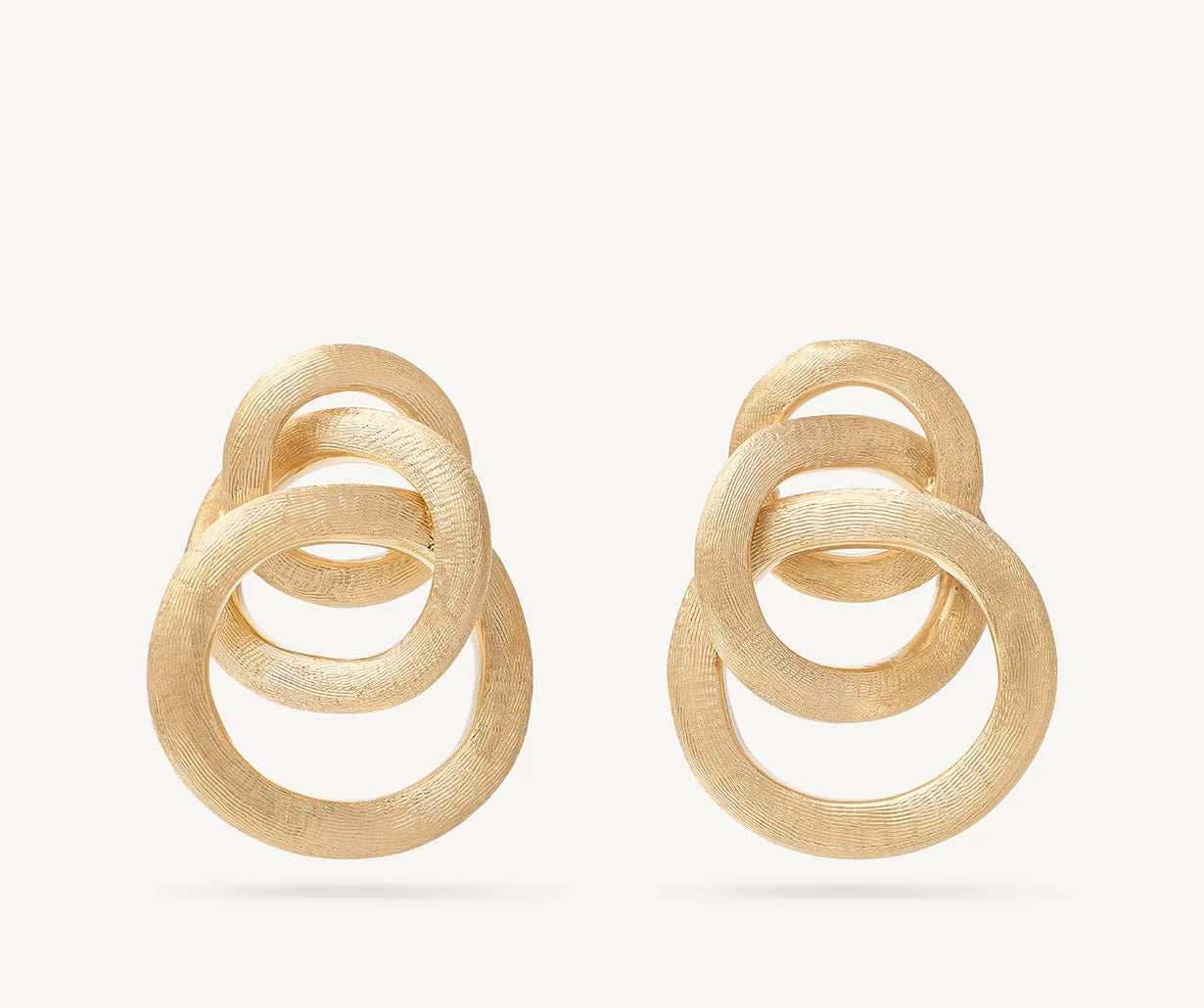 18K YELLOW GOLD SATIN FINISHED EARRINGS FROM THE JAIPUR COLLECTION