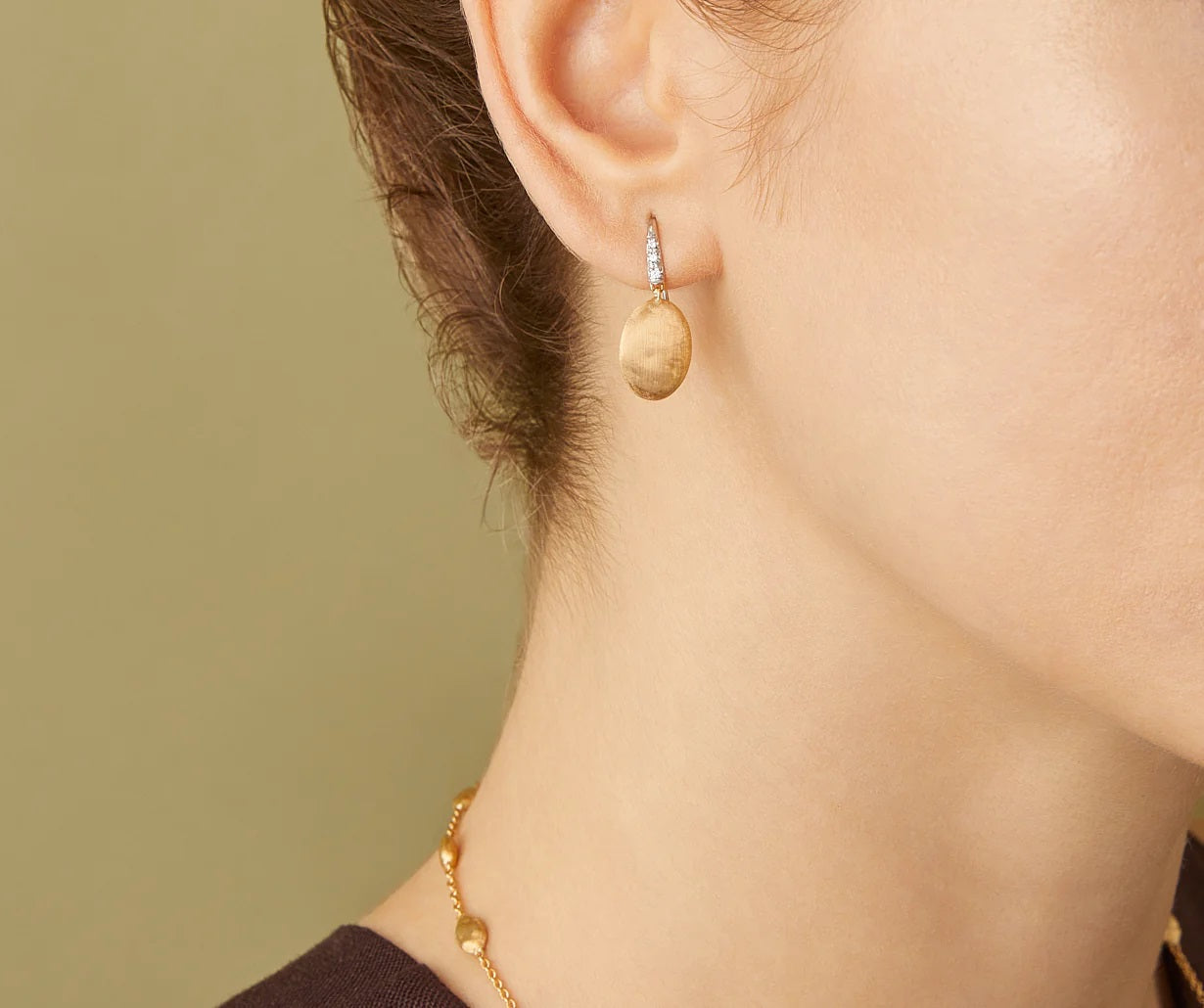 18K YELLOW GOLD & DIAMOND DROP EARRINGS FROM THE SIVIGLIA COLLECTION