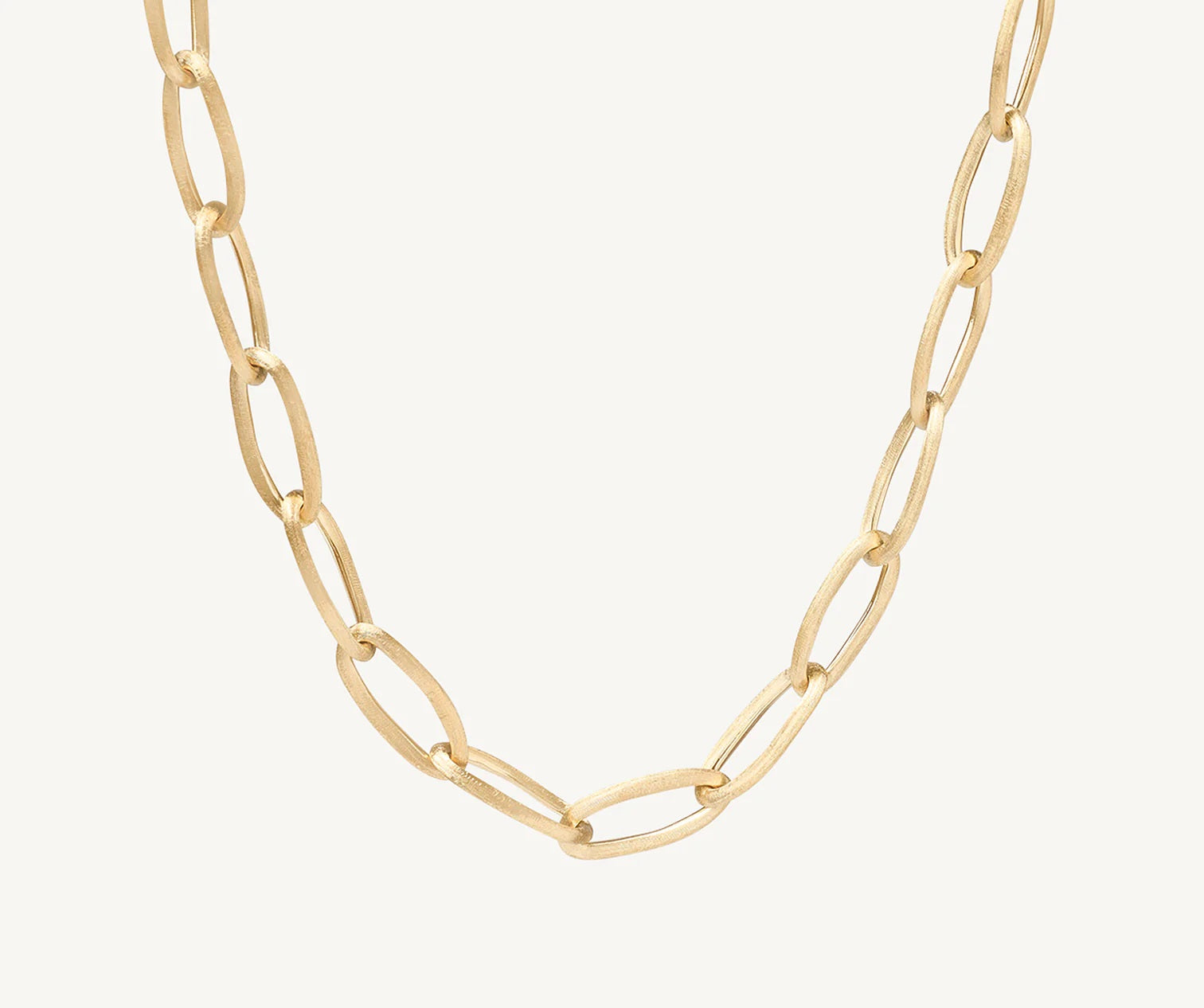 18K YELLOW GOLD OVAL LINK NECKLACE FROM THE JAIPUR GOLD COLLECTION