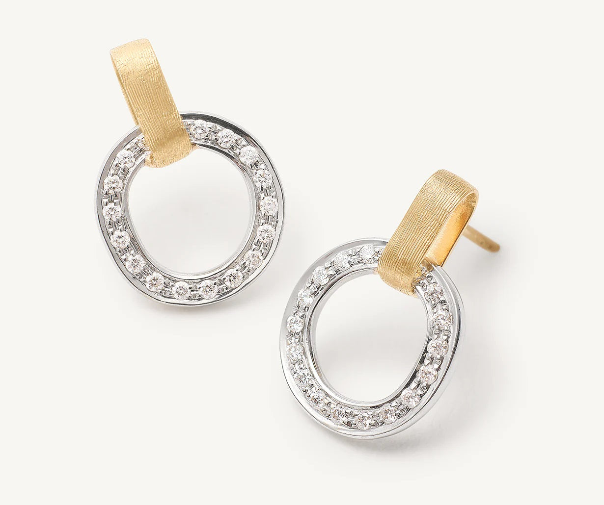 18K YELLOW GOLD AND DIAMOND EARRINGS FROM THE JAIPUR LINK COLLECTION