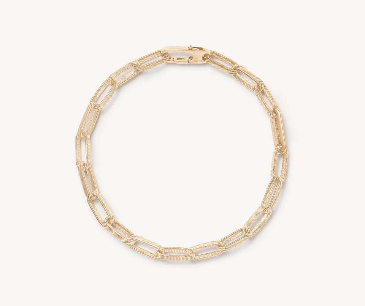 18K YELLOW GOLD WIRE WRAPPED LINK BRACELET FROM THE UOMO COLLECTION
