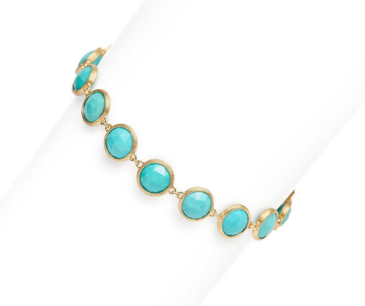 18K YELLOW GOLD TURQUOISE BRACELET
