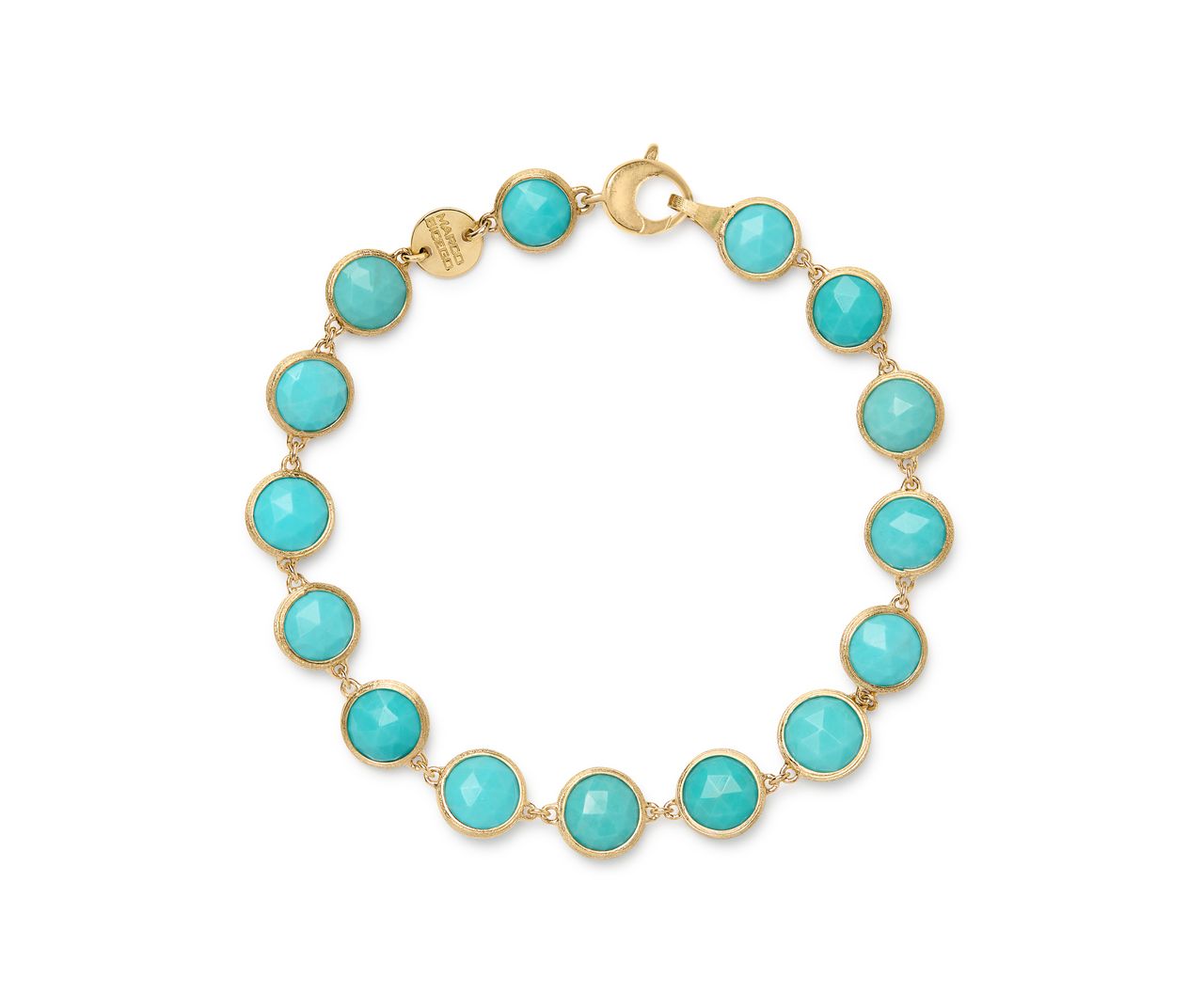 18K YELLOW GOLD TURQUOISE BRACELET