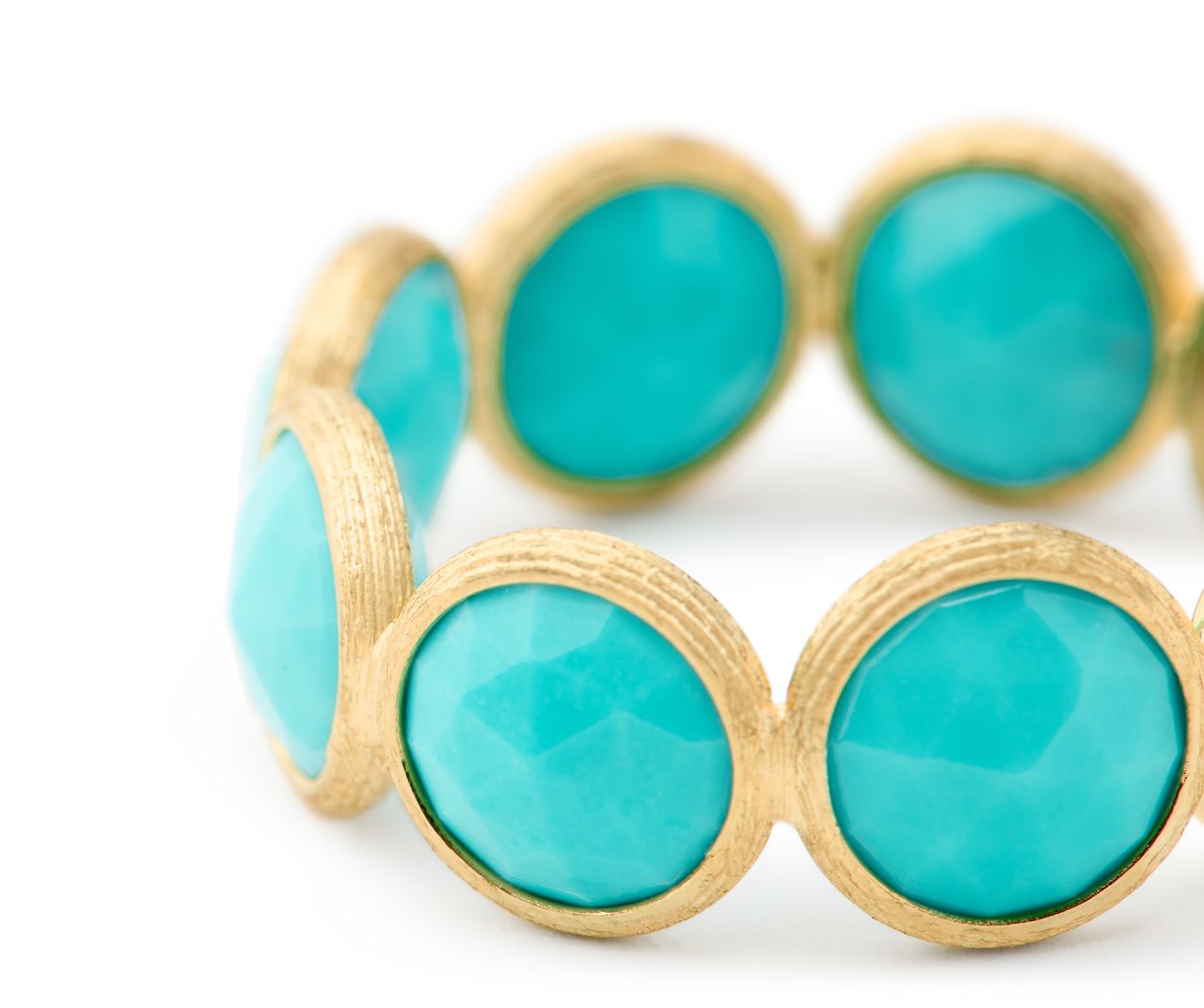 18K YELLOW GOLD TURQUOISE RING