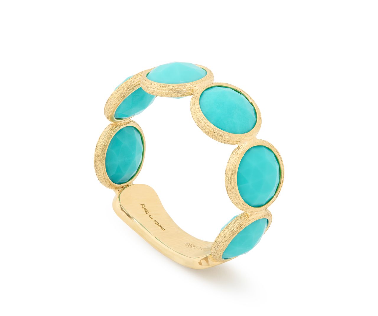 18K YELLOW GOLD TURQUOISE RING